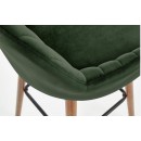 Стул барный HALMAR H93 темно-зеленый/орех